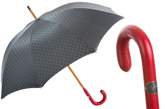 Gentlemen Umbrella with Red Leather Handle