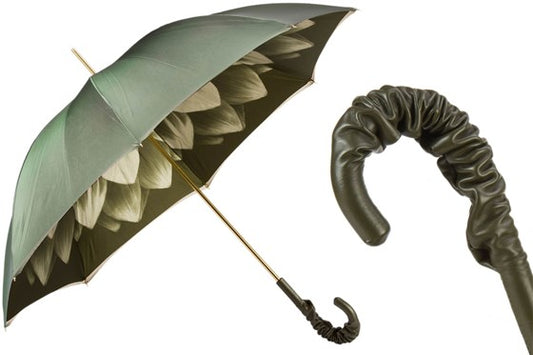 Green Dahlia Umbrella, Double Cloth
