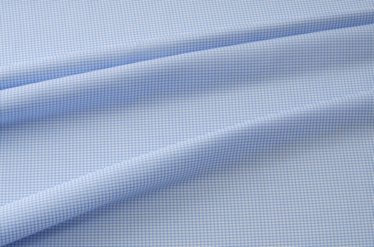 Made to Measure Tunics & Shirts - Light Blue Small Check