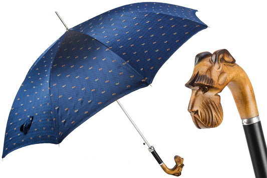 Hand Carved Schnauzer Umbrella