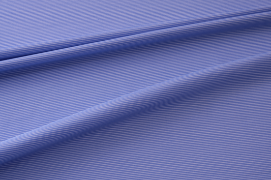 Made to Measure Tunics & Shirts - Blue with White Thin Stripe