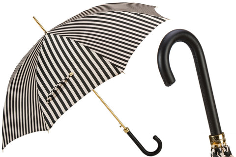 Black and White Striped Umbrella