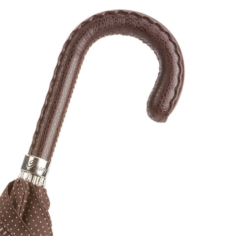 Gentleman Umbrella with Brown Leather Handle