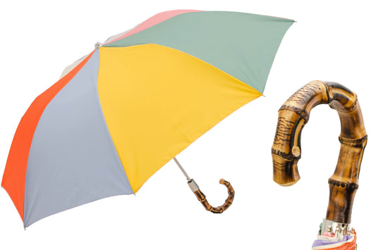 Rainbow Umbrella with Bamboo Handle