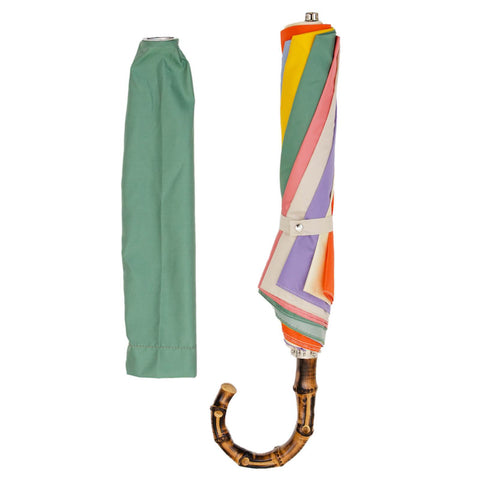 Rainbow Umbrella with Bamboo Handle
