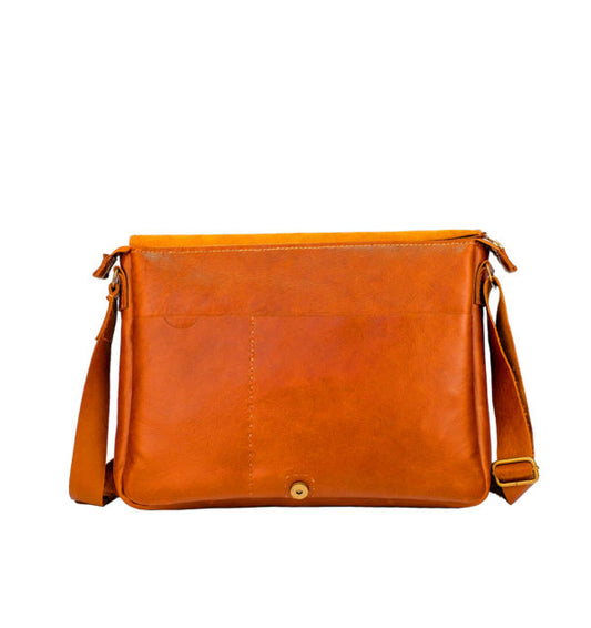 Albert – Leather Over Shoulder Laptop Bag