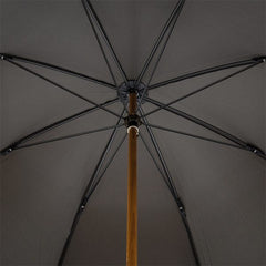 Black Umbrella with Bamboo Handle