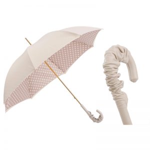 Ivory Umbrella, Double Cloth with Dots