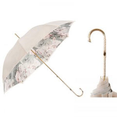 Ivory Umbrella with Floral Lining