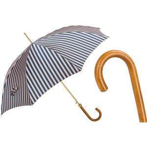 Striped Umbrella with Handle in Malacca