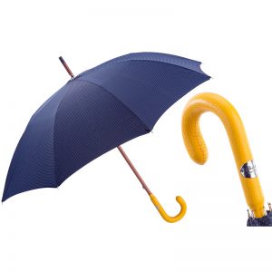 Bespoke Umbrella, Yellow Leather Handle