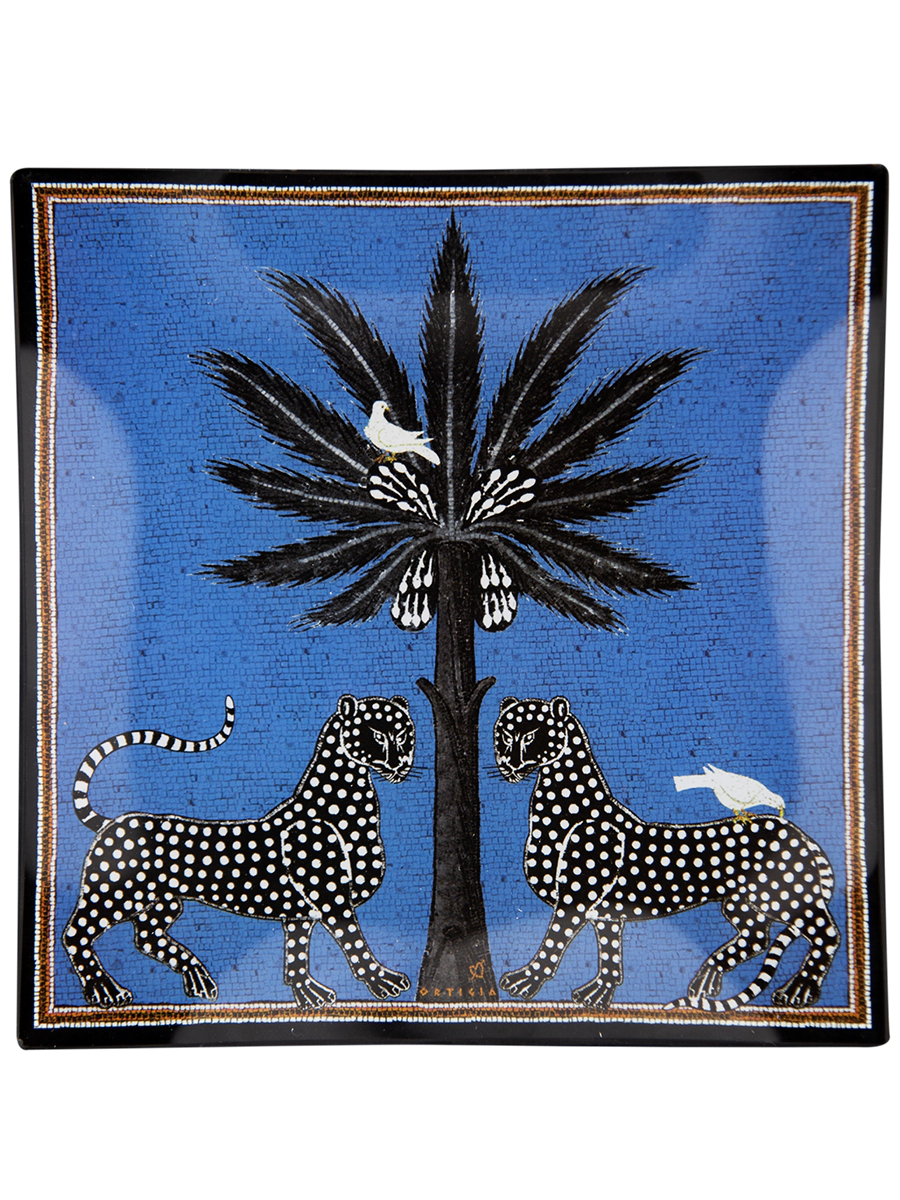 Glass Plate - Mosaico Blue