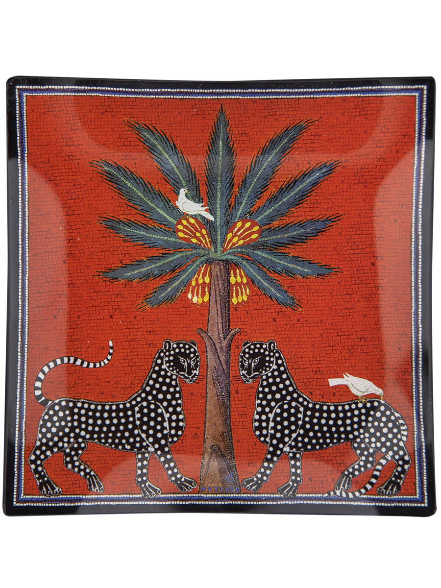 Glass Plate - Mosaico Red