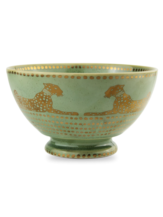 Ceramic Green Spotty Bowl
