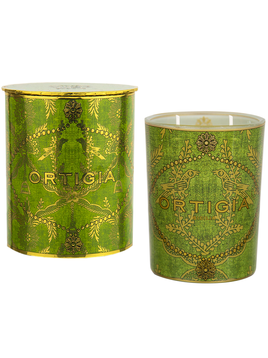 Decorated Candle - Medium - Lime Di Sicilia