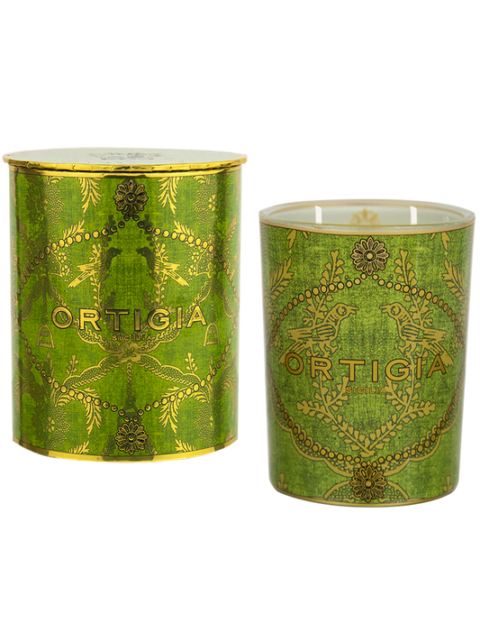 Decorated Candle - Medium - Lime Di Sicilia