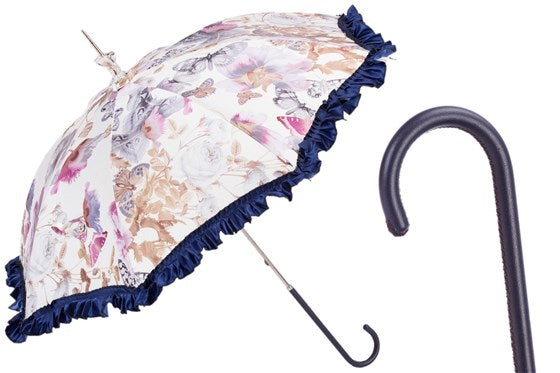 Manual Opening Retro Style Butterflies Parasol