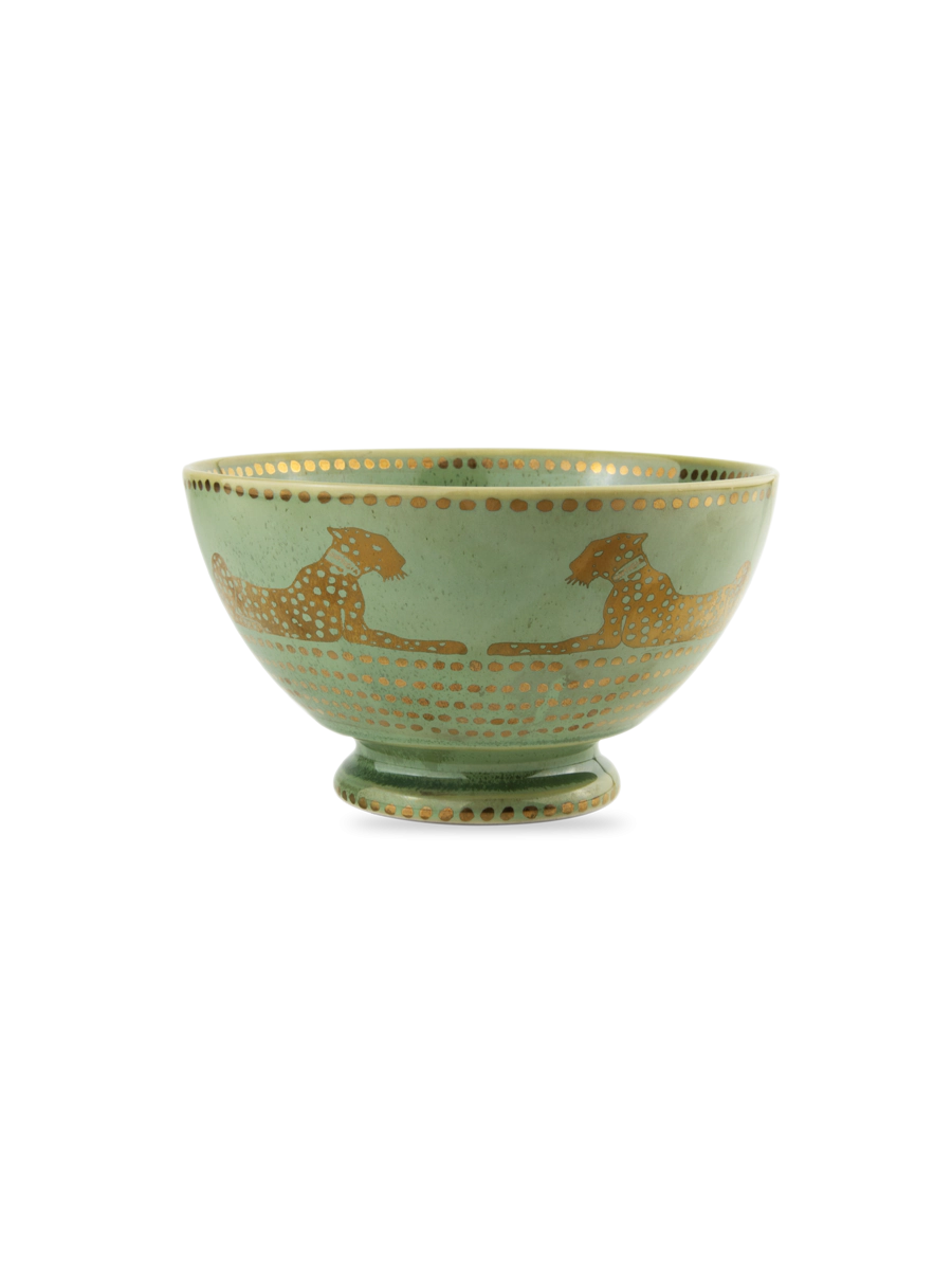 Ceramic Green Spotty Bowl