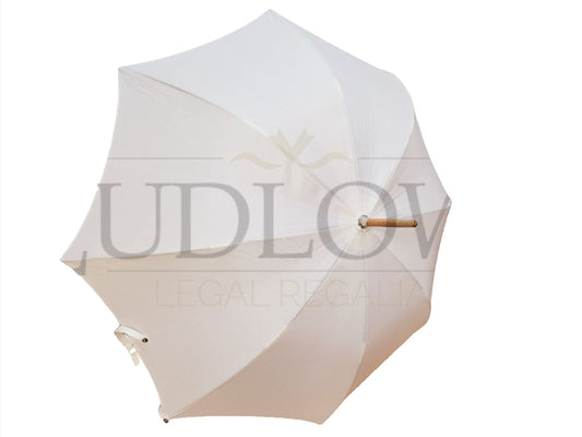 White Umbrella with Bamboo Handle